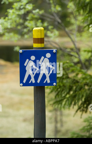 Wandern Routenmarker Stockfoto