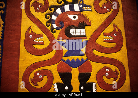 Lima, Peru. Moche (Mochica) Gottheit; National Museum. Stockfoto