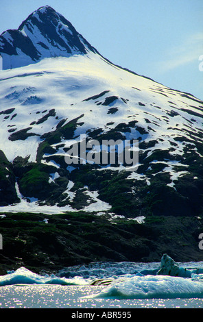 Portage Lake mit Eisbergen in Alaska Stockfoto