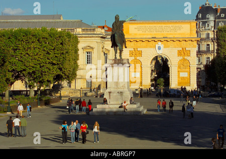 Frankreich Languedoc Roussillon Herault Montpellier Promenade du Peyrou und Arc de Triomphe Stockfoto