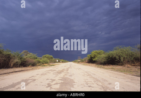 Schmutz Eoad im Caprivi, Namibia, Afrika Stockfoto