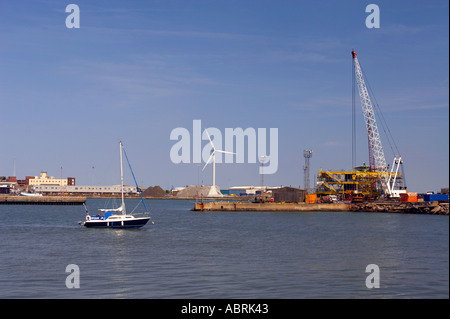 Boot verlassen Lowestoft Stockfoto