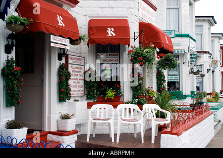 Bunten Fassaden der Pensionen in Great Yarmouth Norfolk UK Stockfoto