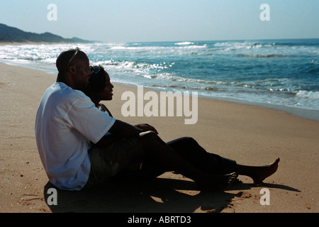 Paar am Strand North Coast Kwa Zulu Natal South Africa Stockfoto