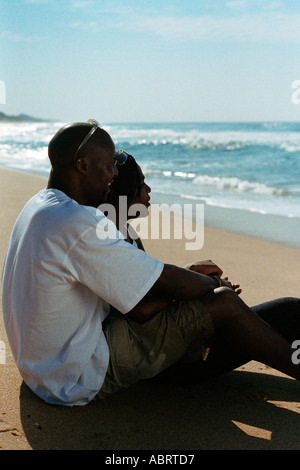 Paar am Strand North Coast Kwa Zulu Natal South Africa Stockfoto