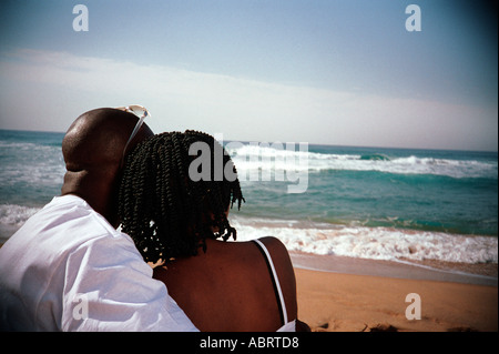 Paar am Strand North Coast Kwa Zulu Natal South Africa Stockfoto