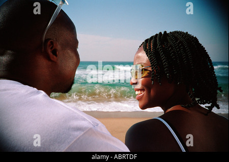 Paar am Strand North Coast Kwa Zulu Natal South Africa Stockfoto