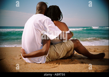 Paar am Strand North Coast Kwa Zulu Natal South Africa Stockfoto