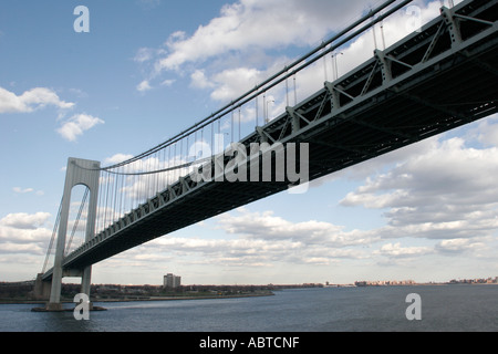 New York City, NY NYC, Upper, New York, Bay, Verrazano Narrows Bridge, verbindet Brooklyn mit Staten Island, NY060405183 Stockfoto