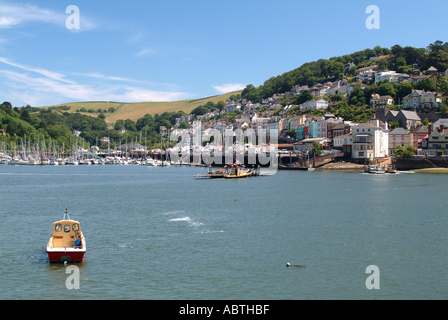 Kingswear Stadt Marina und Fähranleger von niedrigeren Fähre Dartmouth Stockfoto