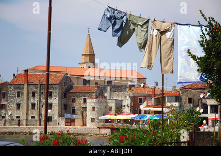 Ansicht von Umag alte Stadt Istrien Kroatien ehemalige ex-Jugoslawien Umago Croazia Hrvatska Istra Istrien Halbinsel Osten Osteuropa Stockfoto