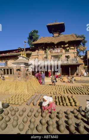 Nepal-Kathmandu-Tal Bhaktapur Potters Square Stockfoto