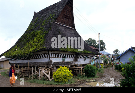 Long House Karo Batak Ajijulu Stockfoto