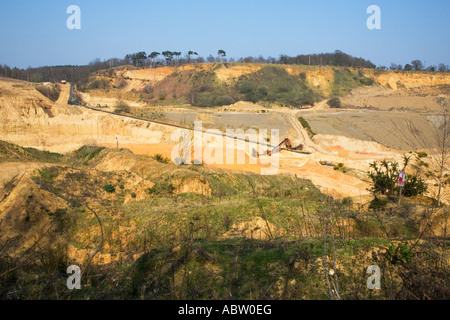 Rock gemeinsame Steinbruch West Sussex gegen eine geplante Deponie durch lokale Wohnsitz in Sussex Dorf von Washington. 2007 Stockfoto