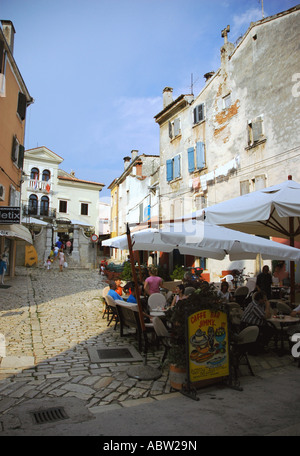 Blick auf Rovinj alte Stadt Istrien Kroatien ehemalige ex-Jugoslawien Rovigno Croazia Hrvatska Istra Istrien Halbinsel Osten Osteuropa Stockfoto