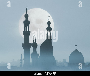 EG - Kairo: Sultan Hassan Mosque nachts Stockfoto