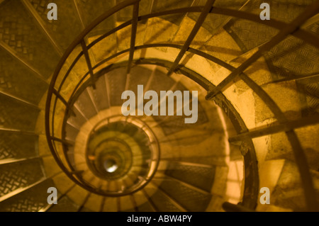 Wendeltreppe im Arc de Triomphe Paris Frankreich Stockfoto