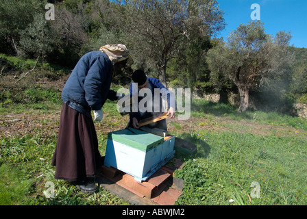 Zografos Zografou Zograf Zografski Manastir Kloster Berg Berg Athos Griechenland griechische orthodoxe christliche Kirche EU Europa 9. Stockfoto