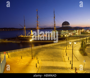 Discovery Point, Discovery Quay, Stadt Dundee, Schottland, UK. Die königlichen Forschungsschiff RRS Discovery Stockfoto