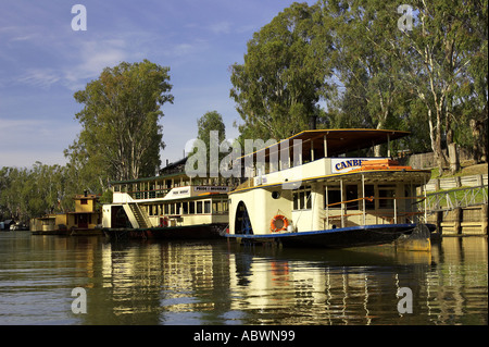 Canberra und der Stolz der Murray Riverboats Murray River Echuca Victoria New South Wales Australien Stockfoto