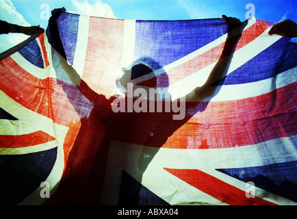 Die Flagge für Großbritannien, eine fragile 1899-Boer Krieg Union Jack-Flagge vom britischen Außenposten in Pretoria, Südafrika. Stockfoto