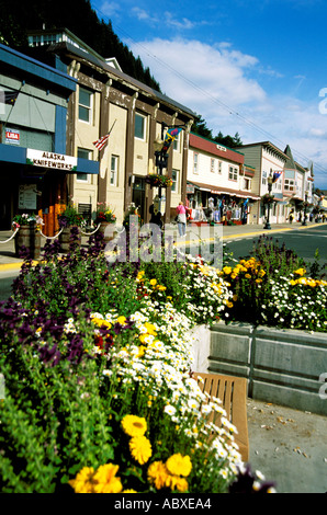 Einkaufsviertel in Juneau Alaska AK Innenstadt Stockfoto