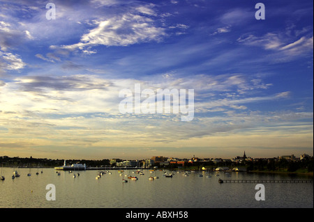 Frühen Licht Corio Bay Geelong Port Phillip Bay Victoria Australien Stockfoto