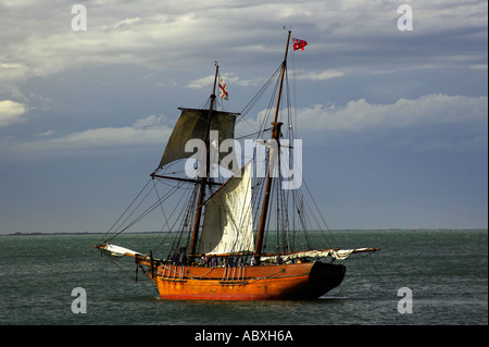 Historischen Tall Ship Geelong Port Phillip Bay Victoria Australien Stockfoto