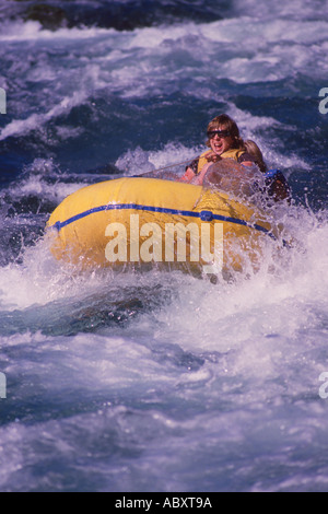 Wildwasser-rafting Martins Rapids McKenzie River Oregon USA Stockfoto