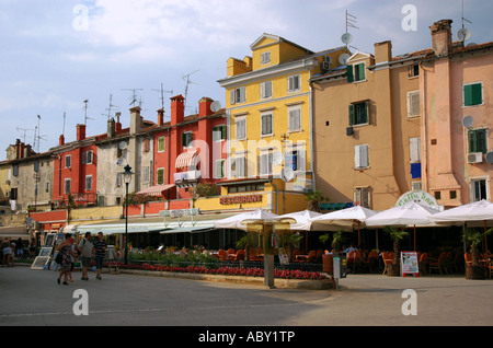 Blick auf Rovinj alte Stadt Istrien Kroatien ehemalige ex-Jugoslawien Rovigno Croazia Hrvatska Istra Istrien Halbinsel Osten Osteuropa Stockfoto