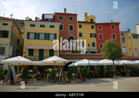 Blick auf Rovinj alte Stadt Istrien Kroatien ehemalige ex-Jugoslawien Rovigno Croazia Hrvatska Istra Istrien Halbinsel Osten Osteuropa Stockfoto