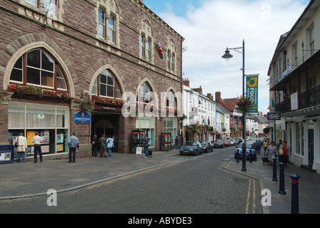 Abergavenny Stadtzentrum Markthalle Stockfoto