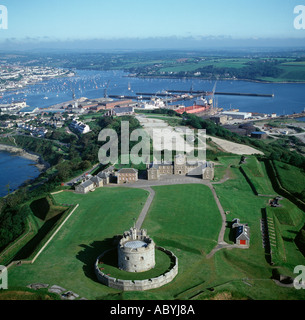 Luftaufnahme von Pendennis Castle Falmouth Cornwall UK Stockfoto