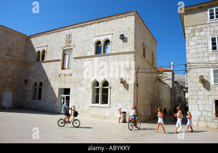 Stadt Pag Insel Zadar County Dalmatien Kroatien ehemalige ex-Jugoslawien Pago Dalmacija Dalmazia Croazia Hrvatska Osten Osteuropa Stockfoto