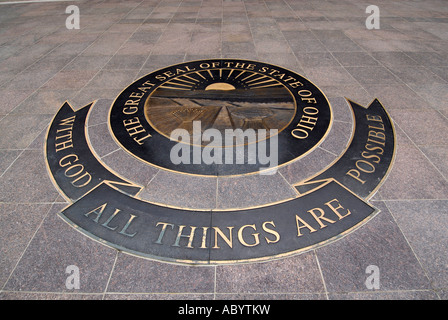 Siegel des Staates Ohio an das State Capitol Building in Columbus OH Stockfoto