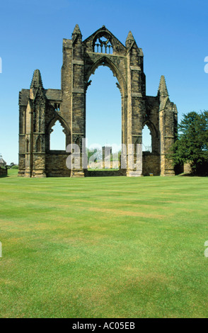 Zerstörten östlichen Ende des 14. Jahrhunderts Guisborough Priory, Kolonialwarenhändler, Cleveland, England, UK. Stockfoto