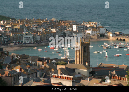 Luftaufnahme von St Ives, Cornwall, England Stockfoto