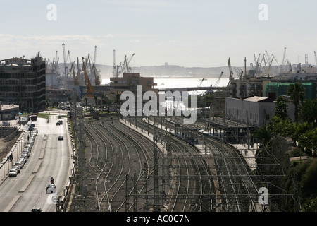 Der Hafen von Tarragona, Costa Dorada, Katalonien, Spanien Stockfoto