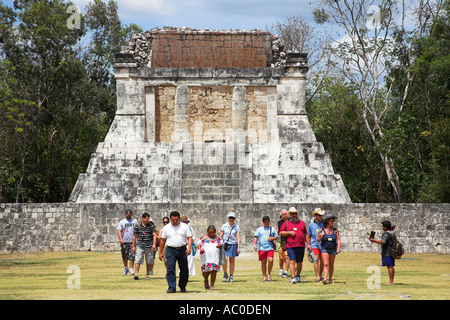 Nord-Tempel in den Ball Court, Chichen Itza archäologische Stätte Chichen Itza, Bundesstaates Yucatán, Mexiko Stockfoto