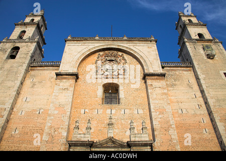 Kathedrale von San Ildefonso, Plaza Mayor, Merida, der Hauptstadt des Bundesstaates Yucatán, Mexiko Stockfoto