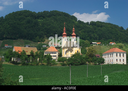 Wallfahrt Kirche Mariae Himmelfahrt in Sladka Gora Slowenien Stockfoto