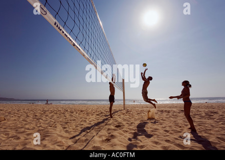 Beach-Volleyball am Strand von Manly Sydney s legendären North Shore beach Stockfoto