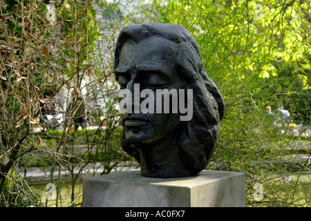 Frederick Chopin Skulptur in Zelazowa Wola, Polen Stockfoto