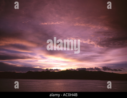 Indonesischen Nusa Tenggara Komodo Insel Sonnenuntergang Stockfoto
