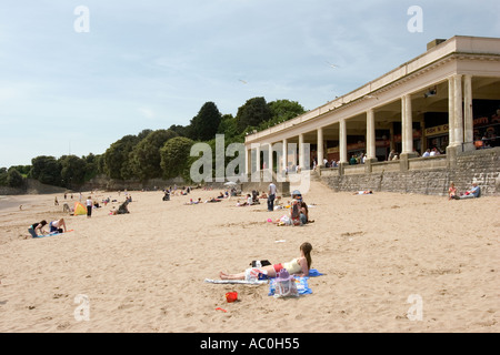 Wales Glamorgan Barry Inselbewohner am Whitmore Bay beach Stockfoto