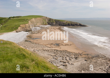 Wales Glamorgan Southerndown Dunraven Bay von der Klippe Stockfoto