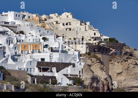 Malerischen Oia, Santorini, Griechenland - am späten Nachmittag Stockfoto