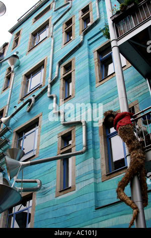 Blau Haus, blaues Haus, Kunsthofpassage, Künstler-Hof, Dresden, Deutschland Stockfoto