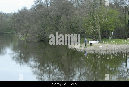 Angeln, Bittell Reservoir Barnt Green, in der Nähe von Birmingham. Stockfoto