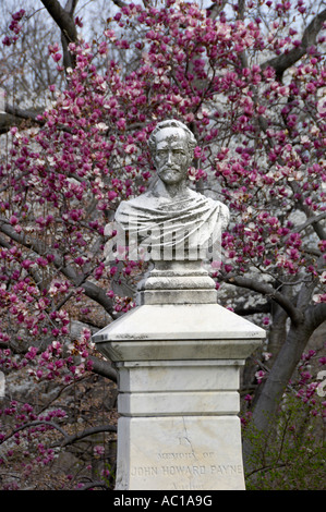 John Howard Payne Büste auf dem Oak Hill Cemetery Georgetown in der Nähe von Washington DC USA Stockfoto